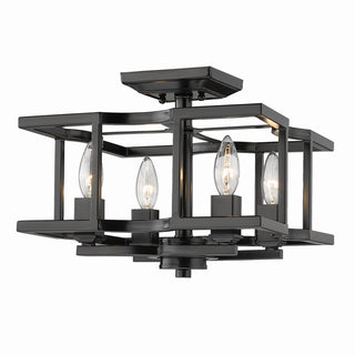 Bellare Outdoor (Damp) Semi-Flush Mount Ceiling Light by Golden
