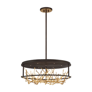 Buy gold-black-and-brass-gold-shade Aerie Chandelier by Eurofase