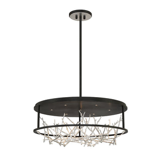 Buy silver-black-and-silver-gray-shade Aerie Chandelier by Eurofase