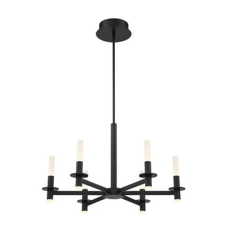 Buy black-with-cylinder-white-acrylic-glass-and-frosted-shade Torna Chandelier by Eurofase