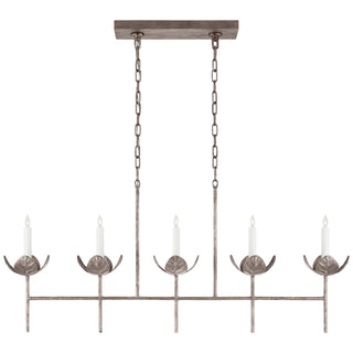 Buy burnished-silver-leaf Illana Chandelier by Visual Comfort Signature