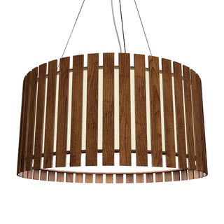Buy imbuia Slatted Pendant by Accord Lighting