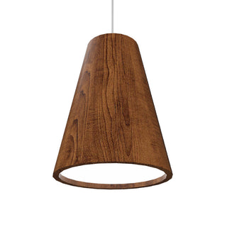 Buy imbuia-and-amber-brown-shade Conical Outdoor (Damp) Pendant by Accord Lighting