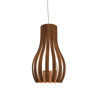 Buy imbuia-and-opal-shade Barrel Outdoor (Damp) Pendant by Accord Lighting