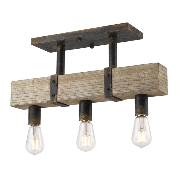 Garrett Outdoor (Damp) Semi Flush Mount Light by Golden