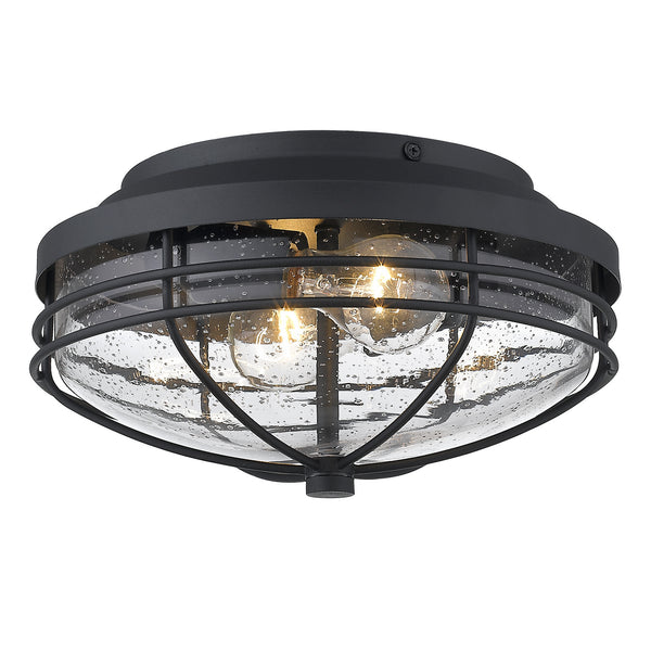 Seaport Outdoor (Wet) Flush Mount Ceiling Light by Golden