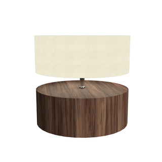 Buy american-walnut Cylindrical Table Lamp by Accord Lighting