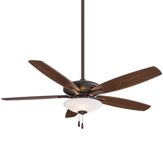 Buy oil-rubbed-bronze-finish-with-dark-walnut-and-reversible-medium-maple-blades Mojo Ceiling Fan with Light by Minka Aire