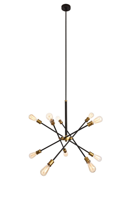 Axel Chandelier by Elegant Lighting – Lights: 10 Light (27.20"L x 27.20"W x 32.50"H) – Finish: black – Elegant Lighting-LD8003D28BK