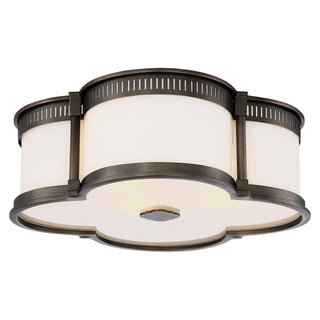 Buy harvard-court-bronze-with-etched-white-glass-and-white-shade Flush Mount Outdoor (Damp) Flush Mount Ceiling Light by Minka-Lavery
