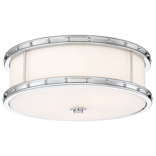 Buy chrome-with-etched-opal-glass-and-opal-shade Flush Mount Outdoor (Damp) Flush Mount Ceiling Light by Minka-Lavery