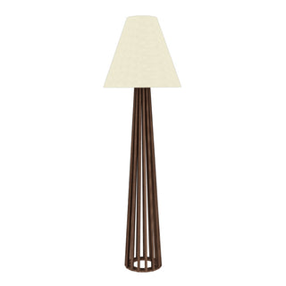 Buy american-walnut Slatted Outdoor (Damp) Floor Lamp by Accord Lighting