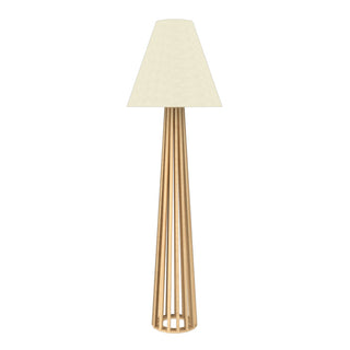 Buy maple Slatted Outdoor (Damp) Floor Lamp by Accord Lighting