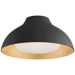 Buy matte-black Agnes Outdoor (Damp) Flush Mount Ceiling Light by Visual Comfort Signature