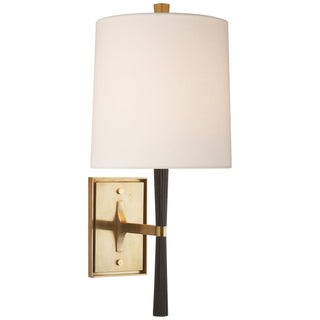 Buy ebony-resin-and-brass Refined Rib Sconce by Visual Comfort Signature