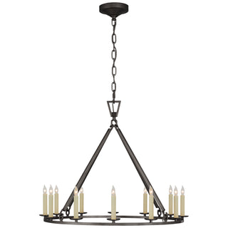 Buy aged-iron Darlana Ring Chandelier by Visual Comfort Signature