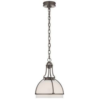 Buy bronze-with-white-glass-glass-and-white-shade Gracie Pendant by Visual Comfort Signature