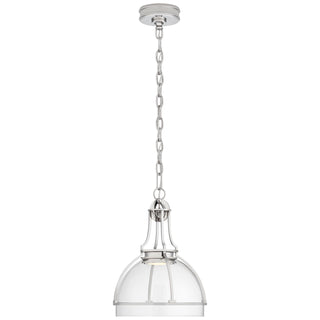 Buy polished-nickel-with-clear-glass-glass-and-clear-shade Gracie Pendant by Visual Comfort Signature