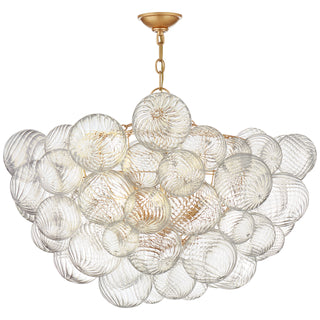 Buy gild-and-clear-swirled-glass Talia Chandelier by Visual Comfort Signature