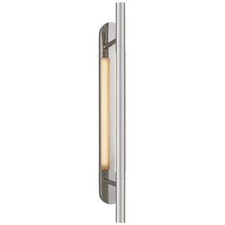 Buy polished-nickel-with-etched-crystal-glass-and-clear-shade Rousseau Outdoor (Damp) Sconce by Visual Comfort Signature