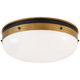 Buy bronze-and-hand-rubbed-antique-brass Hicks Outdoor (Damp) Flush Mount Ceiling Light by Visual Comfort Signature