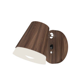 Buy american-walnut-and-frosted-shade Conic Outdoor (Damp) Wall Lamp by Accord Lighting