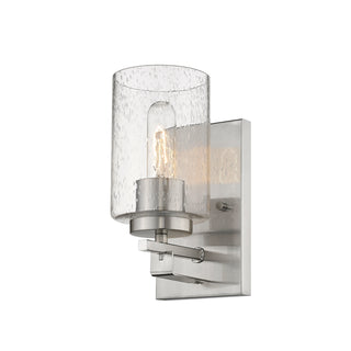 Buy satin-nickel-with-clear-glass-and-clear-shade Orella Outdoor (Damp) Sconce by Acclaim Lighting