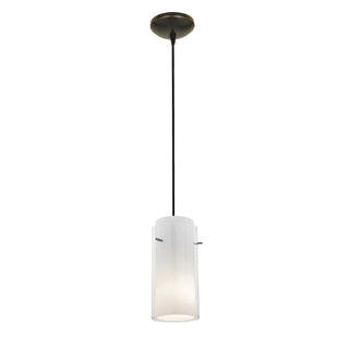 Buy oil-rubbed-bronze-with-clear-opal-glass-and-opal-shade Glass&#39;n Glass Cylinder Pendant by Access