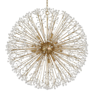 Buy aged-brass-and-clear-shade Dunkirk Outdoor (Damp) Chandelier by Hudson Valley