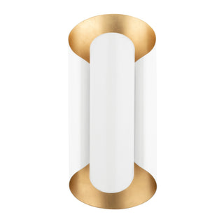 Buy gold-leaf-white Banks Outdoor (Damp) Sconce by Hudson Valley