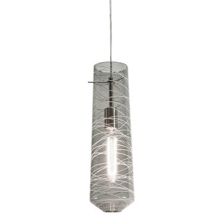 Buy satin-nickel-with-smoke-glass-glass Spun Outdoor (Damp) Pendant by AFX Lighting