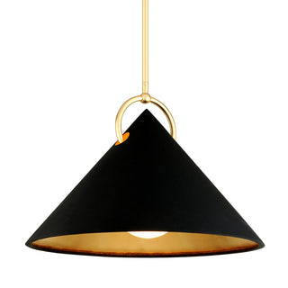 Buy gold-leaf-soft-black-combo Charm Pendant by Corbett Lighting