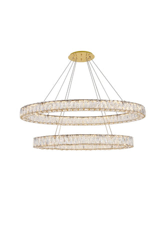 Buy gold-and-clear-shade Monroe Chandelier by Elegant Lighting