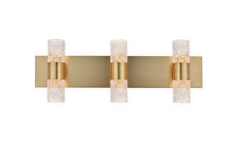 Buy gold-with-clear-glass-and-clear-shade Vega Outdoor (Damp) Sconce by Elegant Lighting
