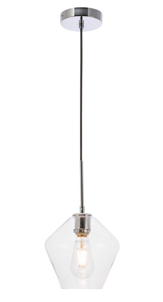 Buy chrome-with-clear-glass-and-clear-shade Gene Pendant by Elegant Lighting