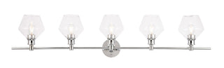 Buy chrome-with-clear-glass-and-clear-shade Gene Outdoor (Damp) Sconce by Elegant Lighting