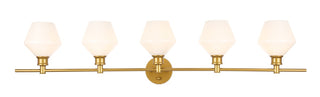 Buy brass-with-frosted-white-glass-and-clear-shade Gene Outdoor (Damp) Sconce by Elegant Lighting