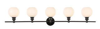 Buy black-with-frosted-white-glass-and-white-shade Collier Outdoor (Damp) Sconce by Elegant Lighting