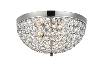 Buy chrome-and-clear-shade Taye Flush Mount Ceiling Light by Elegant Lighting