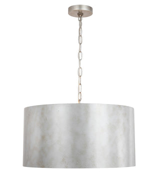 Buy vintage-silver-with-vintage-sliver-glass-and-metal-shade Miro Pendant by Elegant Lighting