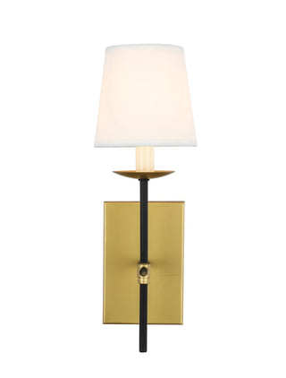 Buy brass-and-black Eclipse Outdoor (Damp) Sconce by Elegant Lighting