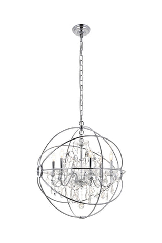 Buy chrome-and-clear-shade Cordelia Pendant by Elegant Lighting