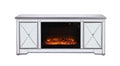 Modern TV Stand With Fireplace Insert by Elegant Lighting