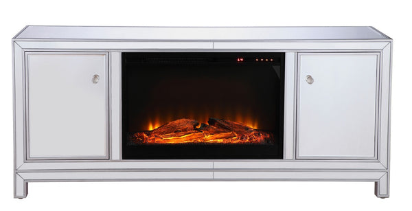 Modern TV Stand With Fireplace Insert by Elegant Lighting