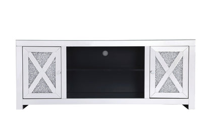 Modern TV Stand by Elegant Lighting – Size: 59.00"L x 16.00"W x 23.50"H – Finish: Clear – Elegant Lighting-MF9903