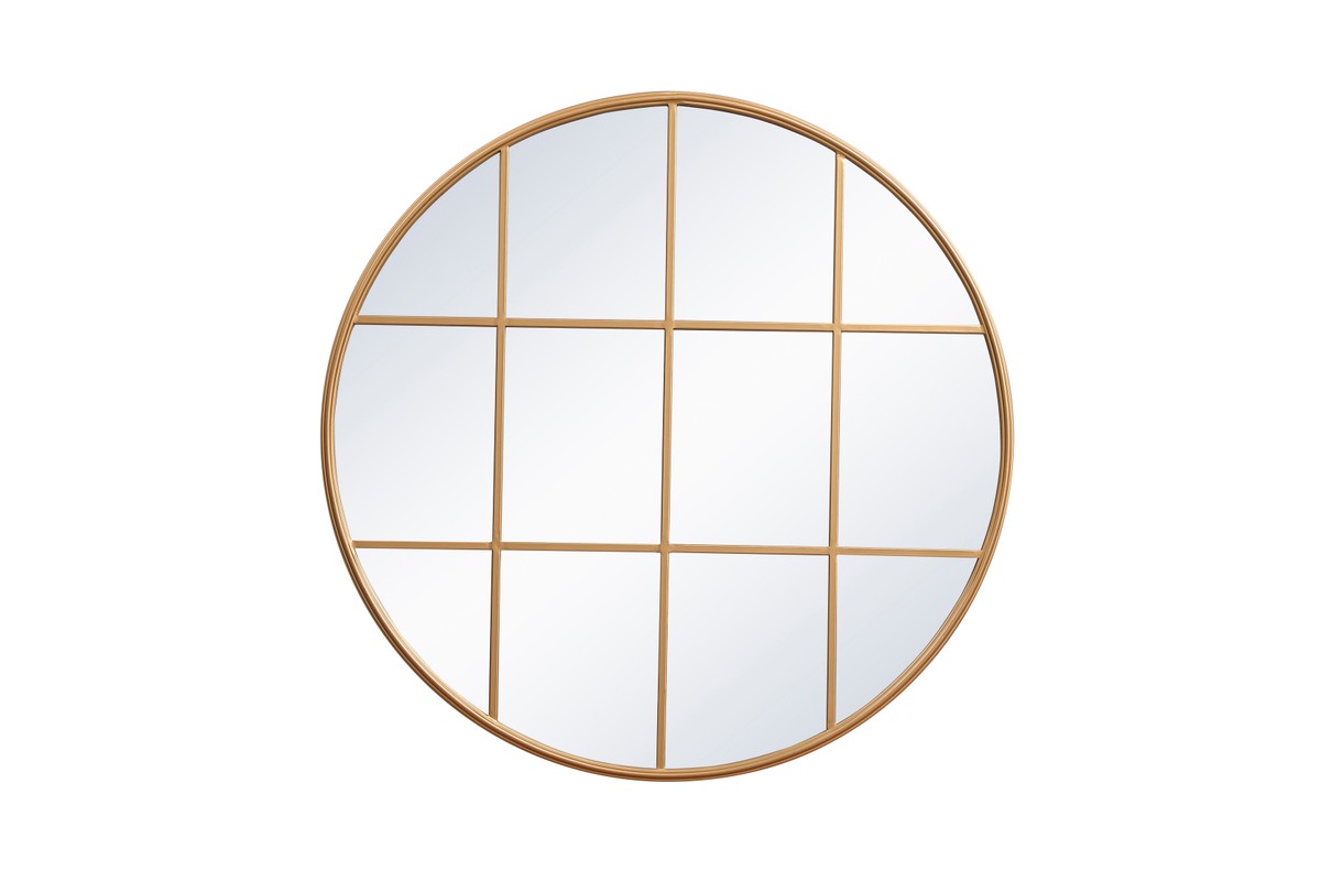 Motif Mirror by Elegant Lighting – Size: 41.75"L x 1.38"W x 41.75"H – Finish: Brass – Elegant Lighting-MR634242BR