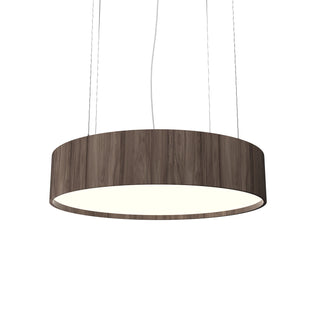 Buy american-walnut Cylindrical Outdoor (Damp) Pendant by Accord Lighting