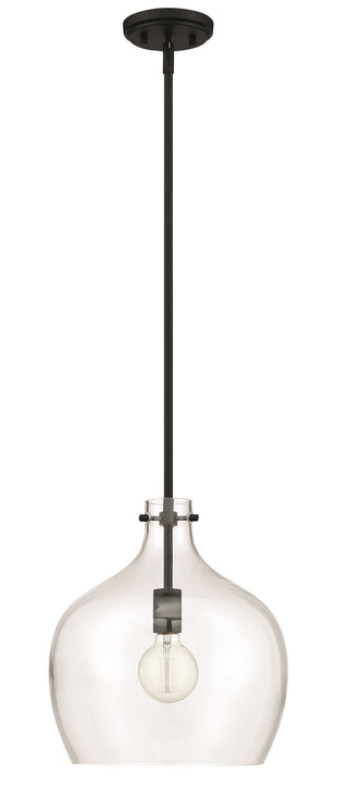 Buy matte-black-with-clear-glass-and-clear-shade Outdoor (Damp) Pendant by Millennium