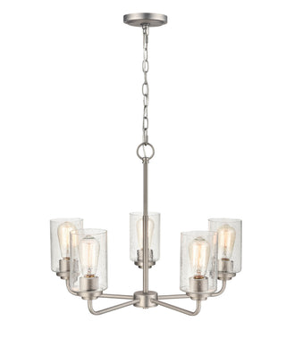 Buy satin-nickel-with-clear-seeded-glass-and-clear-seedy-shade Moven Chandelier by Millennium