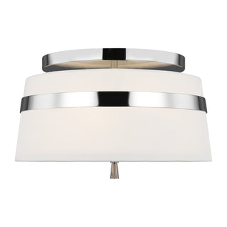 Buy polished-nickel Cordtlandt Outdoor (Damp) Flush Mount Ceiling Light by Visual Comfort Studio